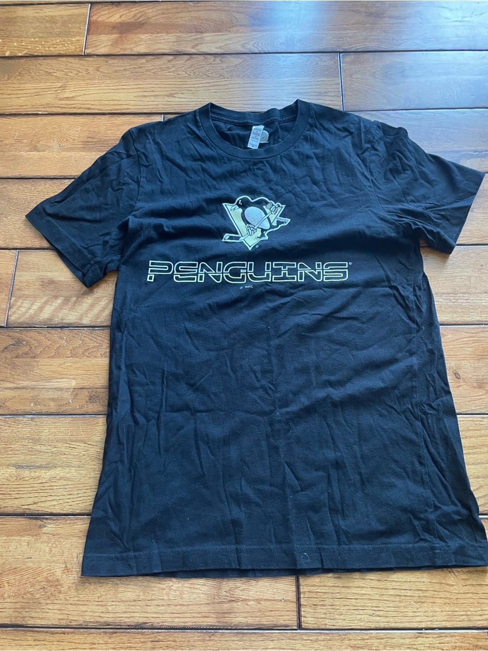Pittsburgh Penguins NHL Black Logo T-Shirt